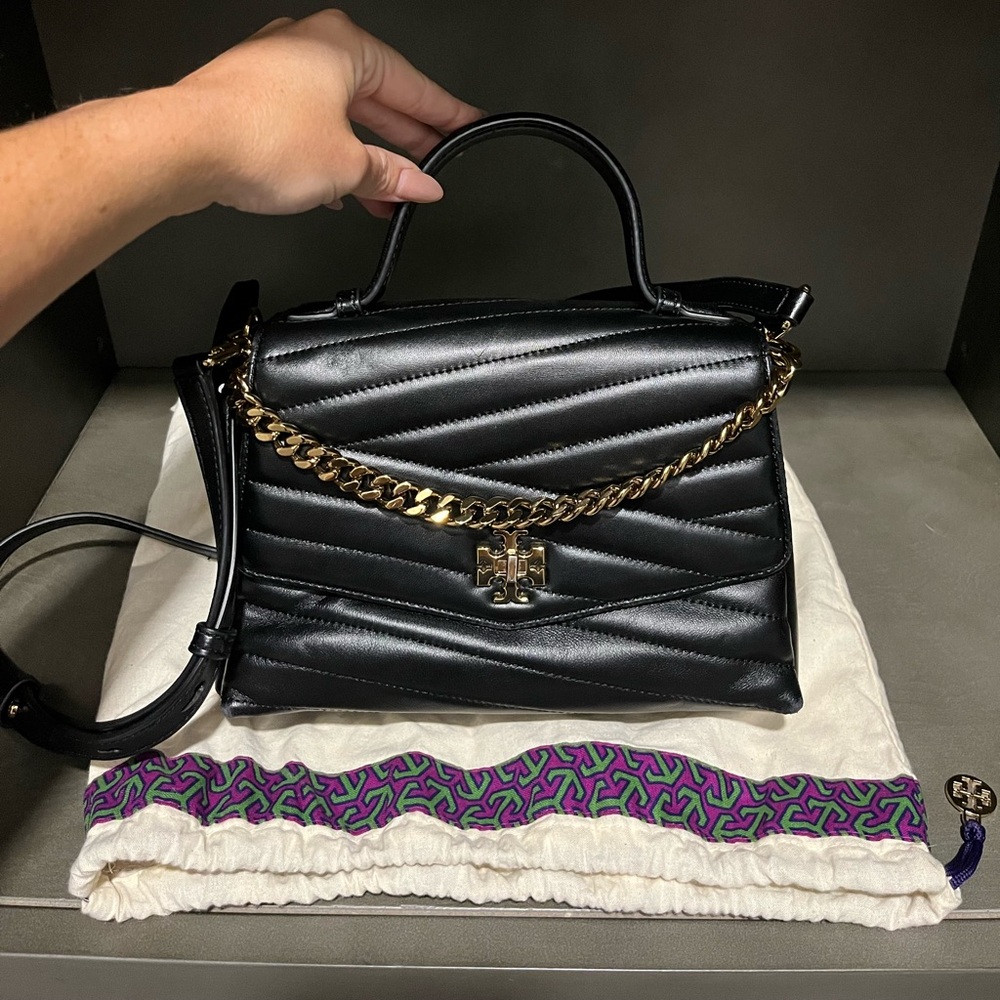 Tory Burch Black Chevron Convertible Should Bag